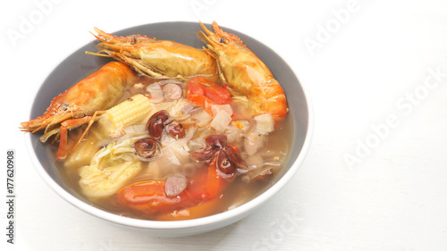 Sukiyaki Giant malaysian prawn diet for health menu idea