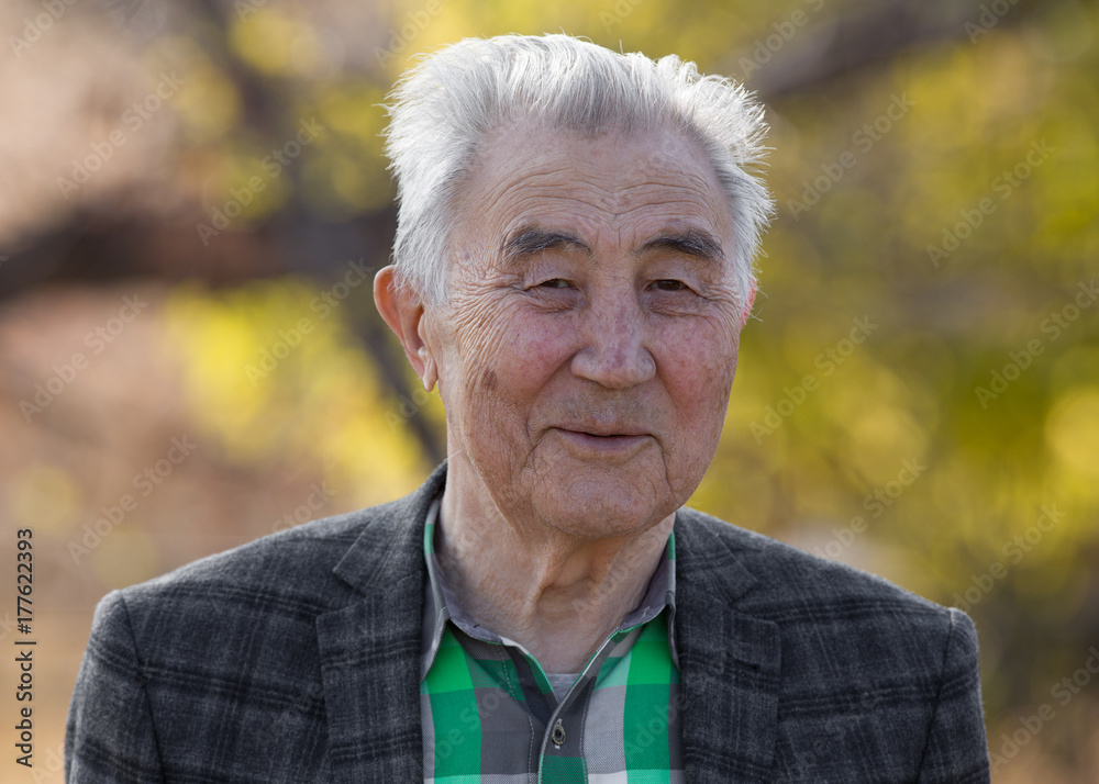 portrait of a smiling pensioner