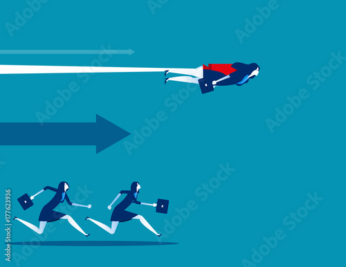 Business competition. Concept business vector illustration. Flat design style.