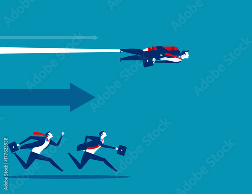 Business competition. Concept business vector illustration. Flat design style.
