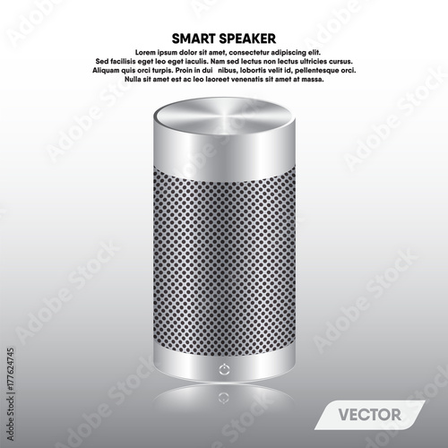 Smart speaker and multifunctional modern trend, Vector, Illustration