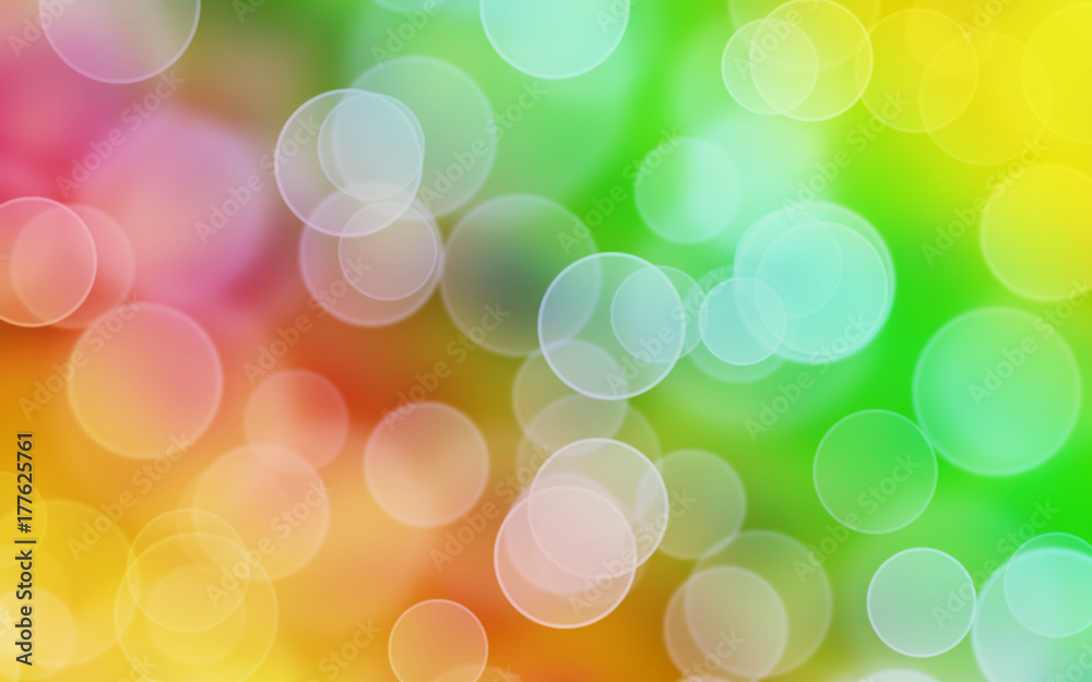 Rainbow colors background with bokeh
