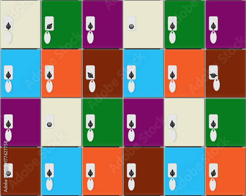 The Luggage storage seamless pattern