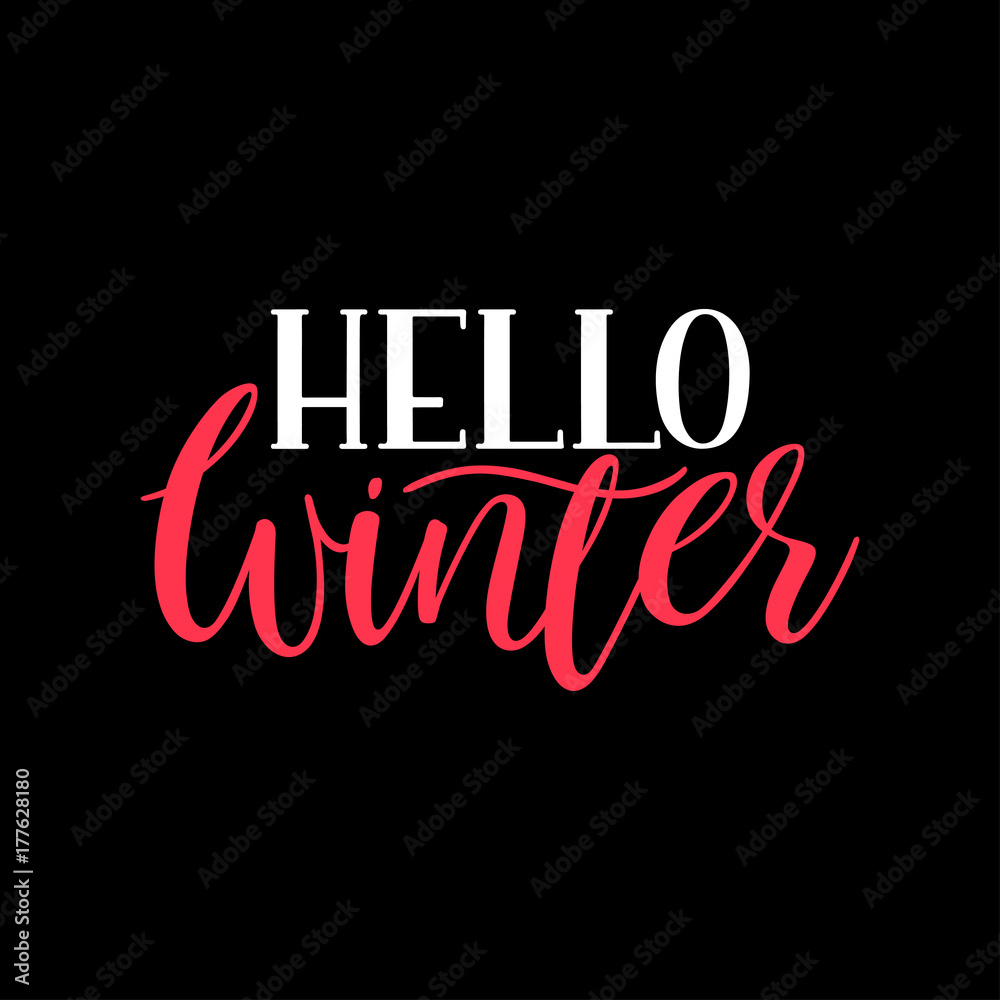 Hello Winter calligraphy