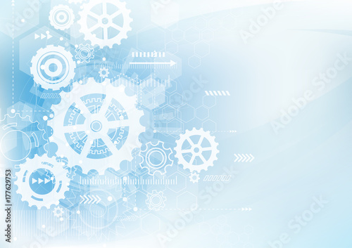Abstract Technology Background. Communication and engineering concept. Vector illustration