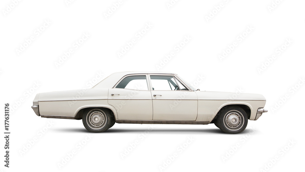 Classic American car. All logos removed. Classic American car. All logos removed.