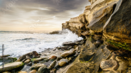Rocky coastline of San Diego