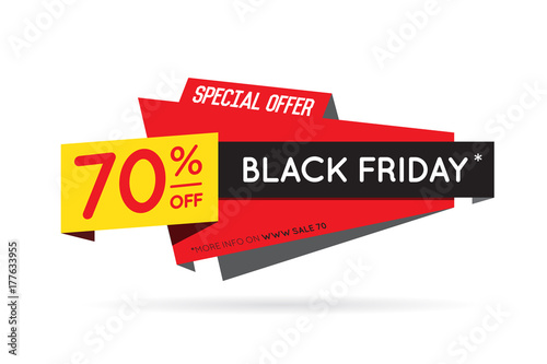 Black Friday Sale Sign Banner Poster ready for Web and Print. Vector. Super, Mega, Huge Sale with Special Offer
