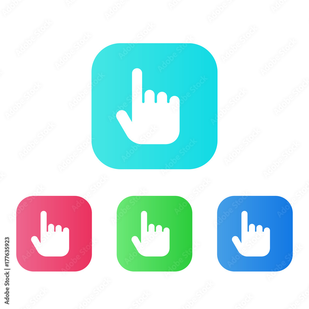 Obraz premium Four Colors - Flat App Icons
