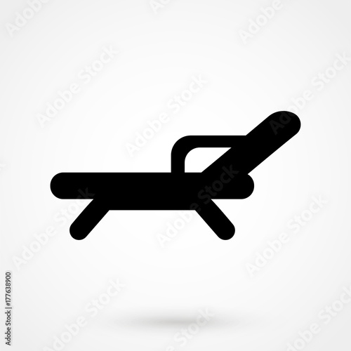 The lounger icon. Sunbed symbol. Flat Vector illustration