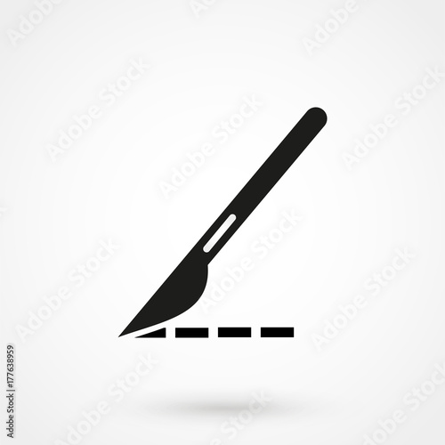 Stampa su tela scalpel icon illustration isolated vector sign symbol