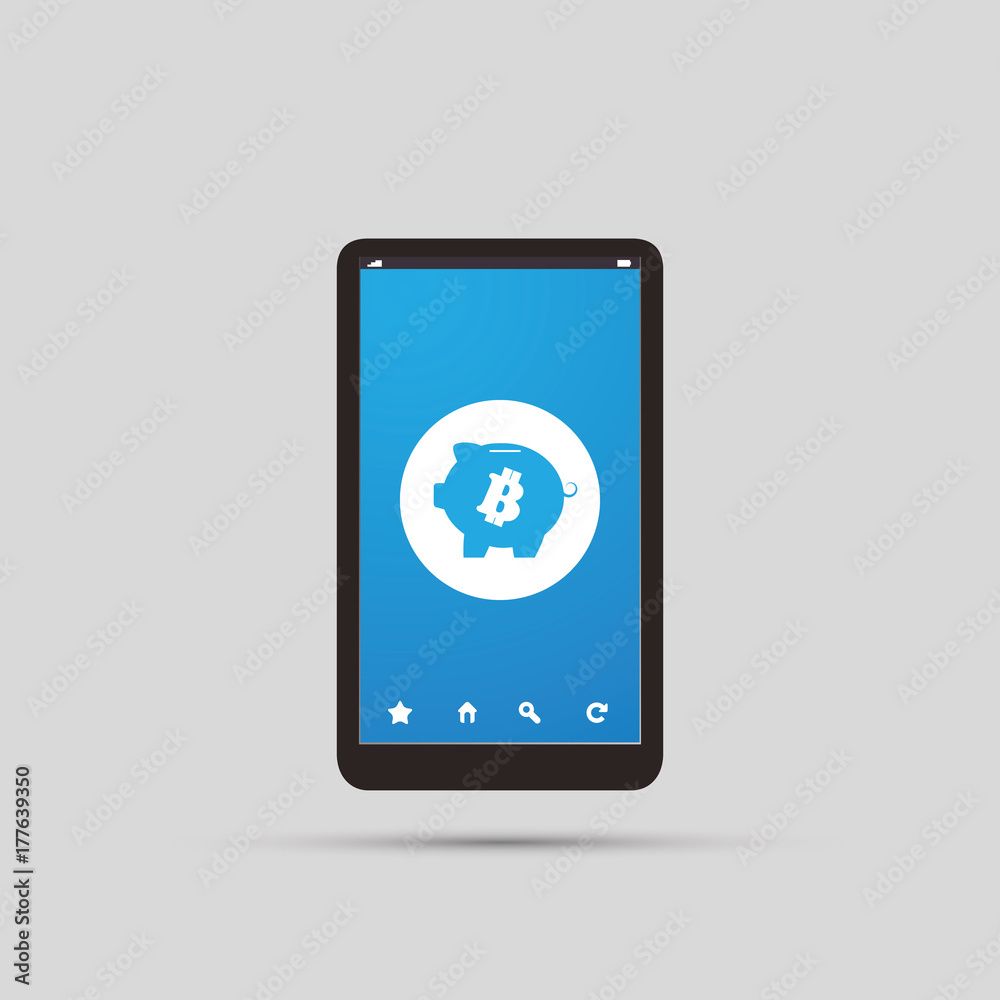 Save Money with Cryptocurrency Concept Design - Bitcoin Save Money with Cryptocurrency Concept Design - Bitcoin