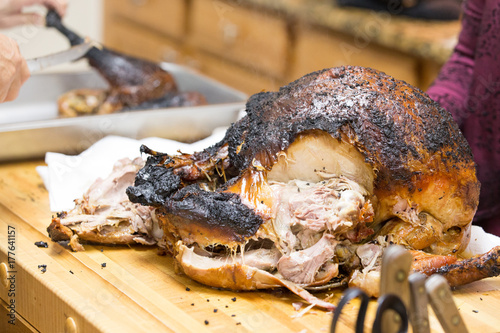Foto Slightly burned holiday turkey