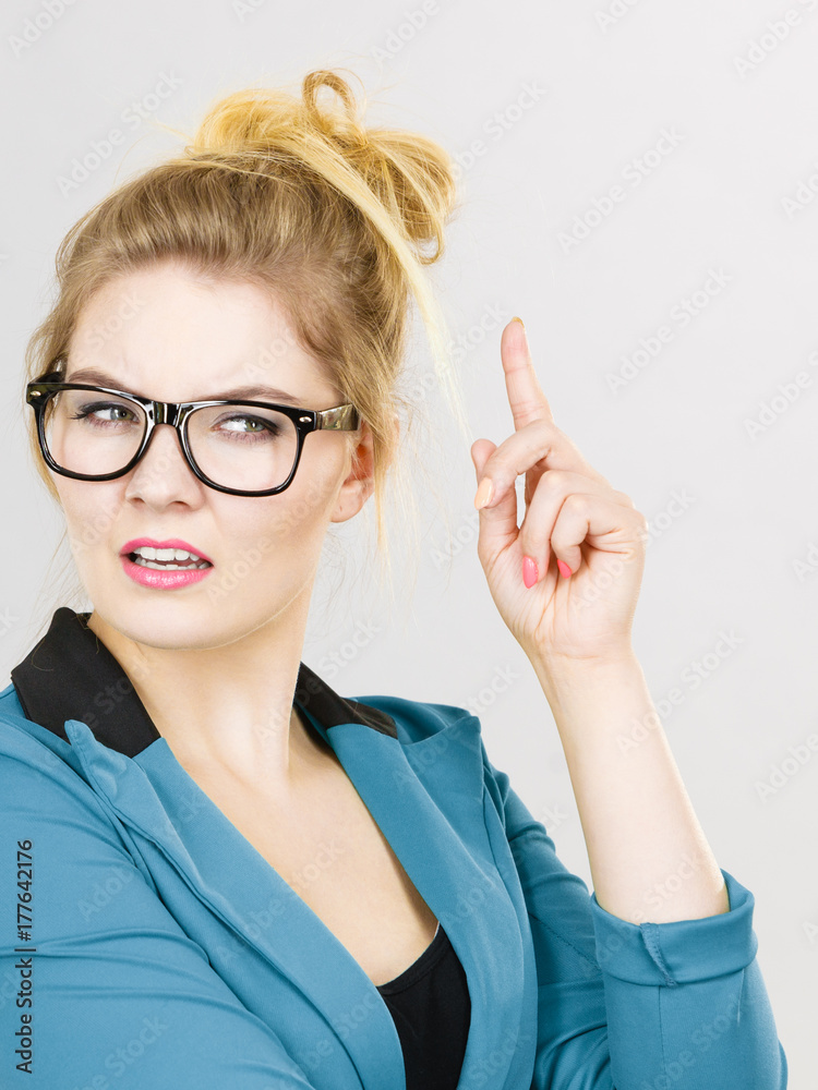 Business woman intensive thinking Business woman intensive thinking