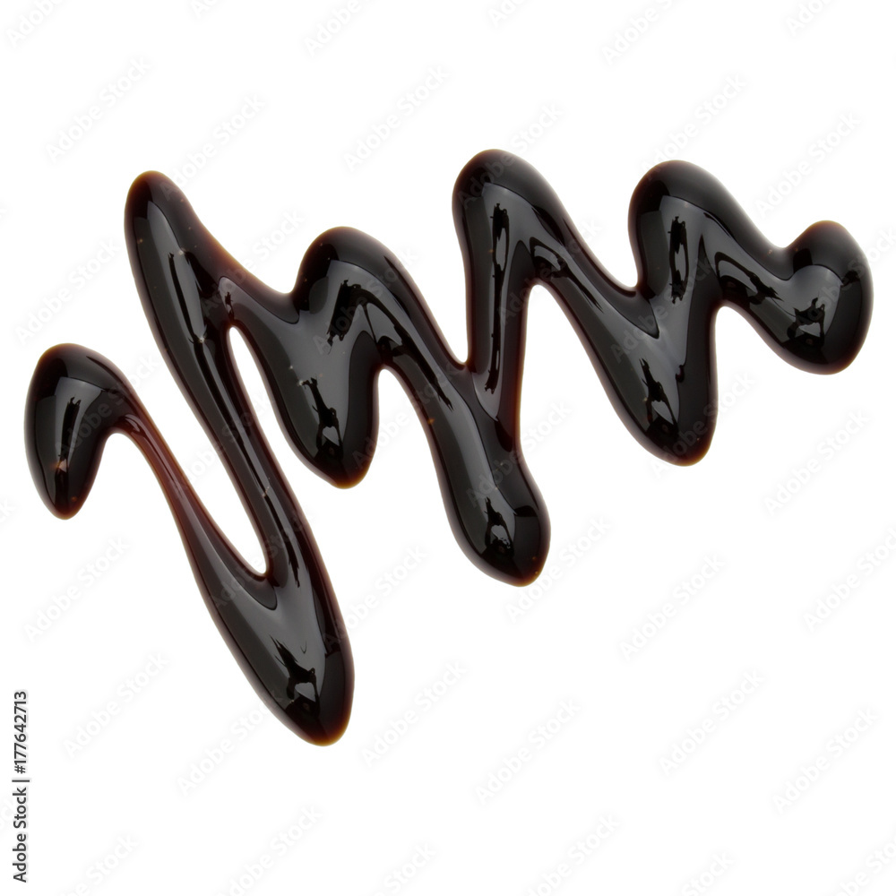 Balsamic vinegar cream isolated on white background. Italian salad dressing, sauce. Balsamic vinegar cream isolated on white background. Italian salad dressing, sauce.