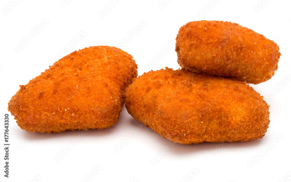 Crispy Chicken nuggets isolated on white background Crispy Chicken nuggets isolated on white background