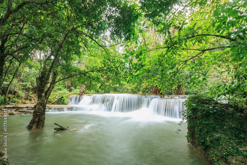 Beautiful Huai Mae Khamin waterfall in the rainy season, Kanchanaburi Province, Thailand. Beautiful Huai Mae Khamin waterfall in the rainy season, Kanchanaburi Province, Thailand.