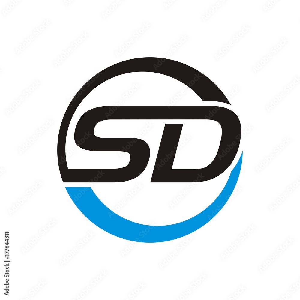 SD logo letter design template vector vector de Stock | Adobe Stock