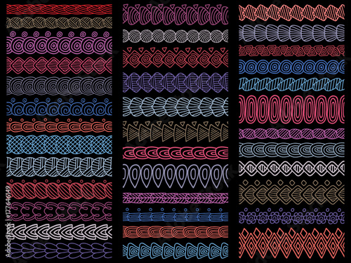 collection hand drawn borders