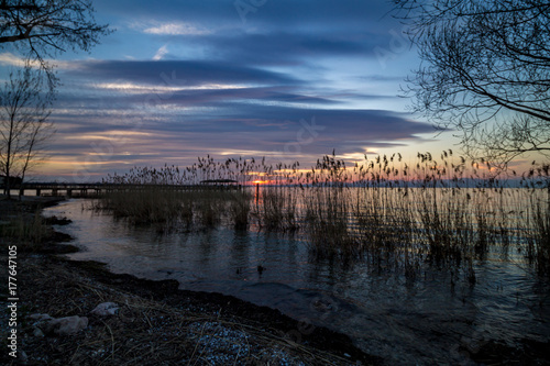 Fotografija tramonto sul lago di garda, Castelnuovo del Garda, verona