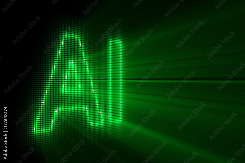 Fototapeta premium Artificial intelligence modern computing concept