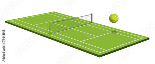 tennis court grass terrain