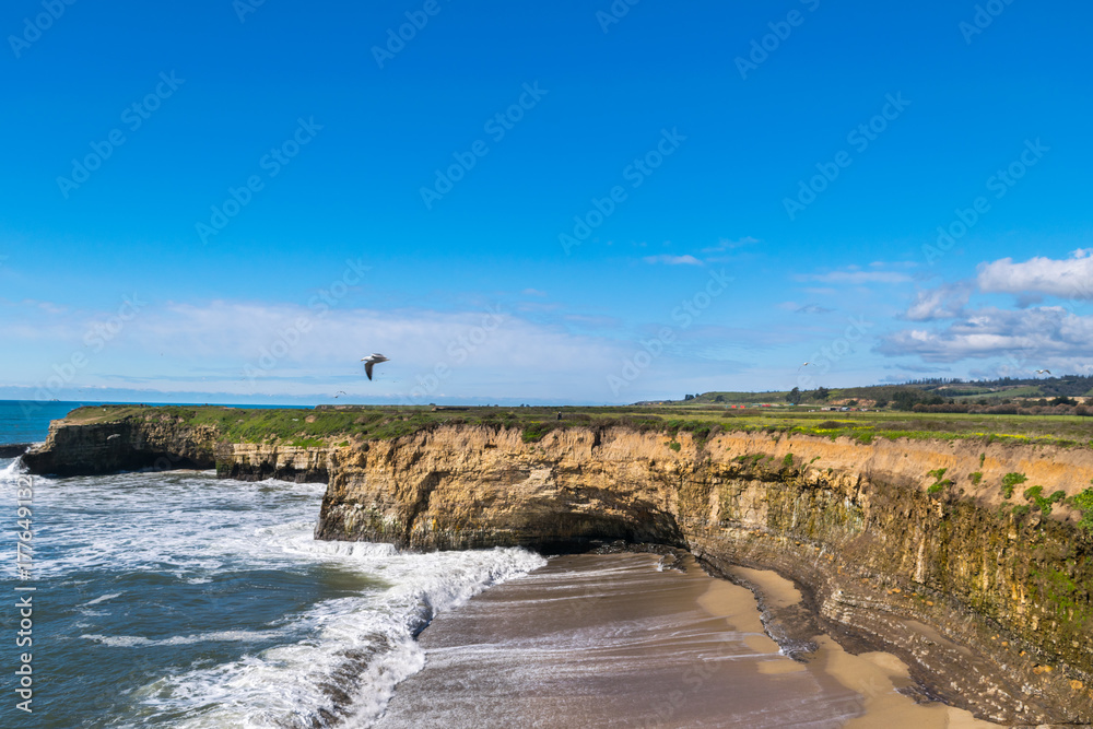 Daily walks along Pacific shore, Sand Hill Bluff, Panther Beach, California, USA