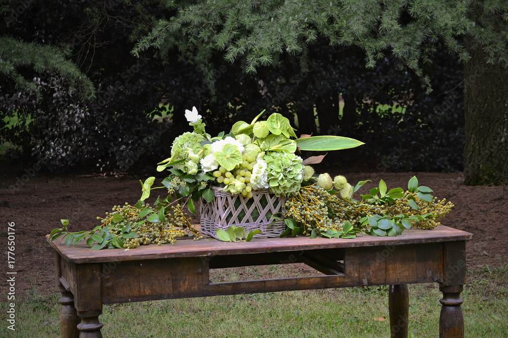 Εκτύπωση καμβά Mesa decorada con motivo de celebración boda.