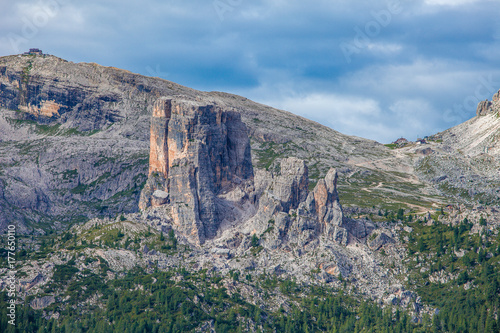 Awesome dolomitic pinnacles of Cinque Torri Mount, Cortina d'Ampezzo, Dolomites, Veneto, Italy