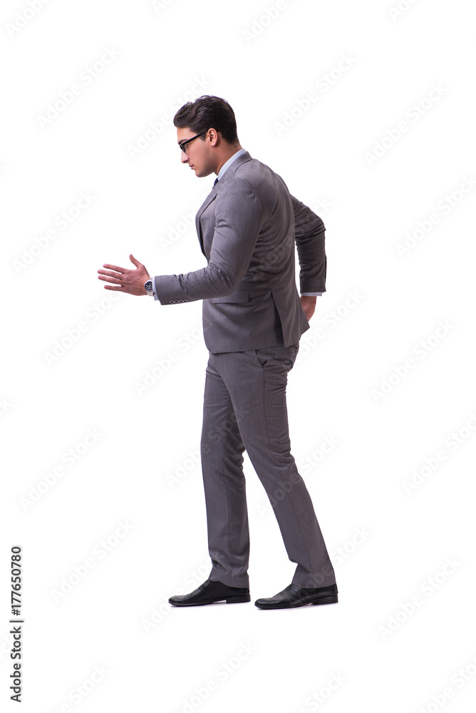 Puppet businessman isolated on white background Puppet businessman isolated on white background