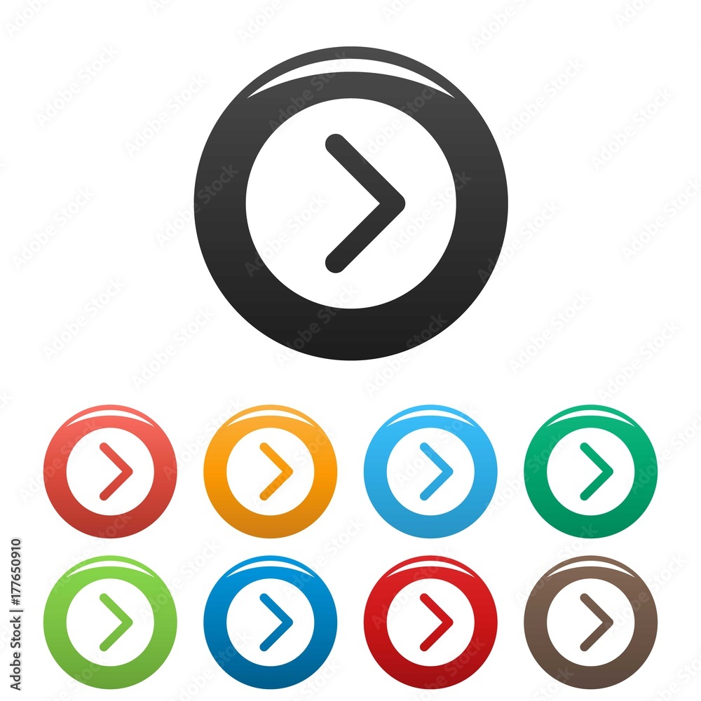 Arrow icons set simple Arrow icons set simple