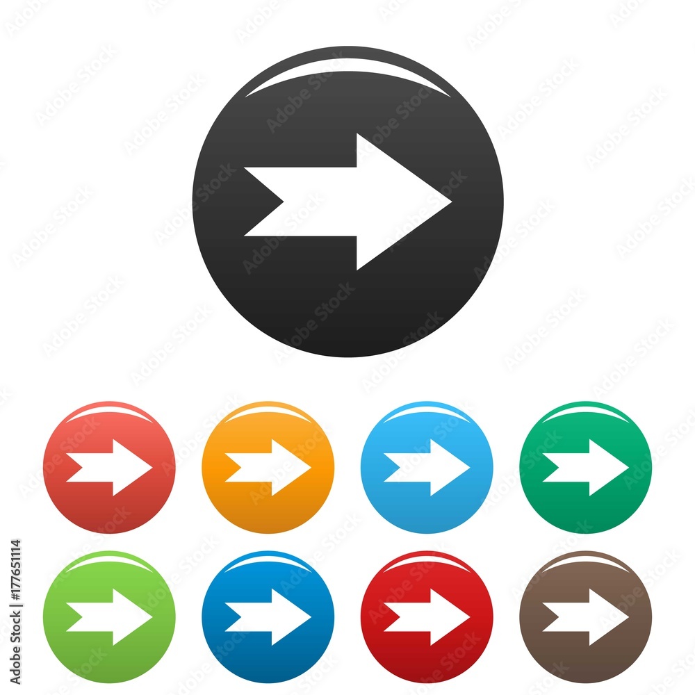 Arrow icons set simple Arrow icons set simple