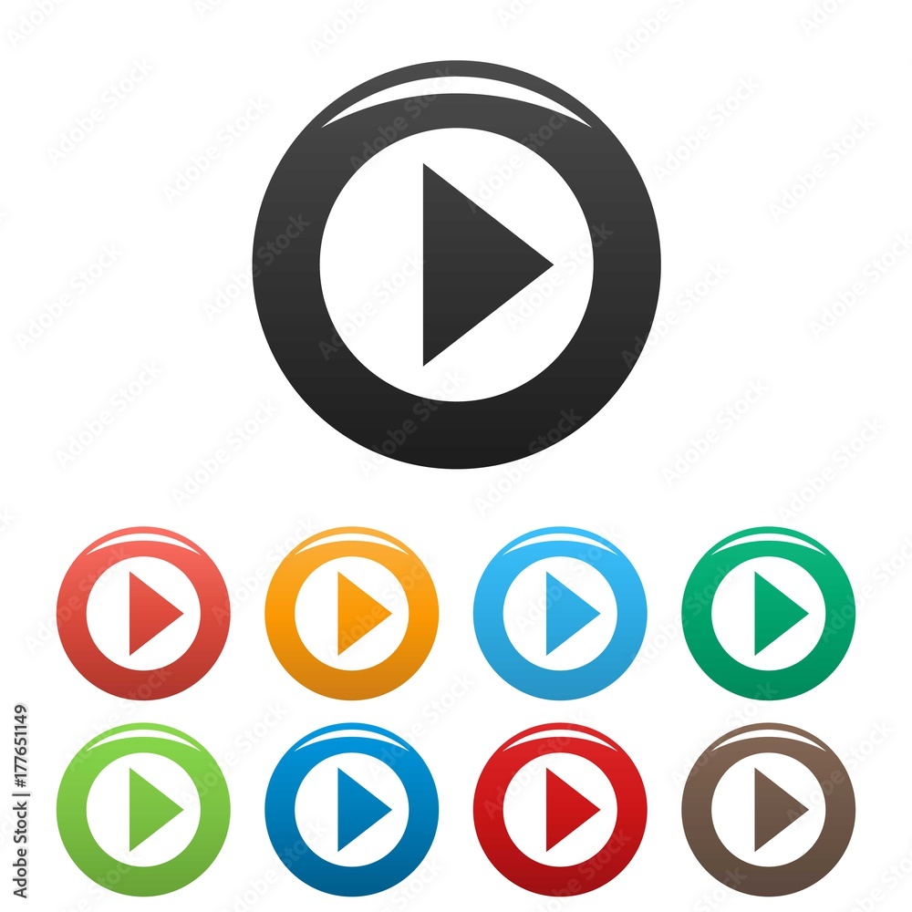 Arrow icons set simple Arrow icons set simple