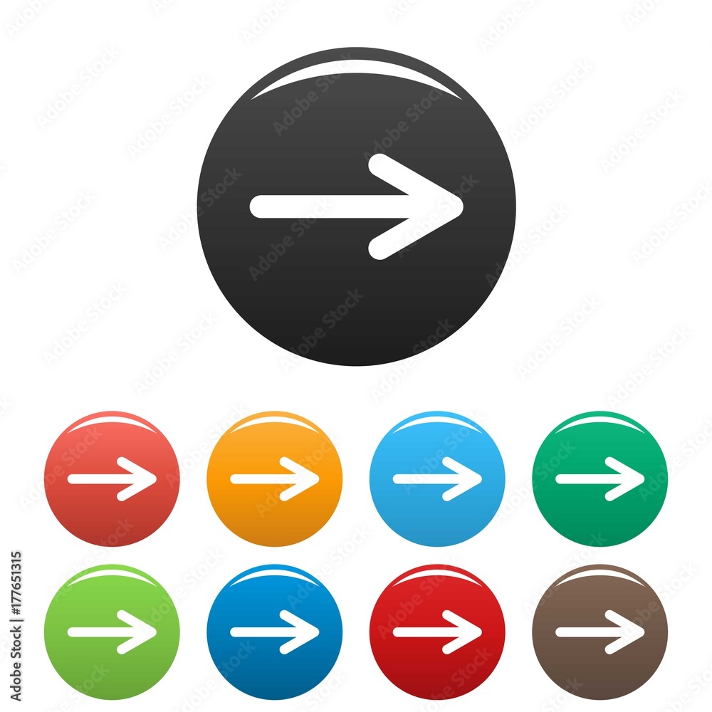 Arrow icons set simple Arrow icons set simple