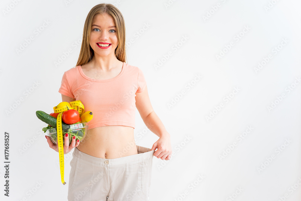 Woman losing weight