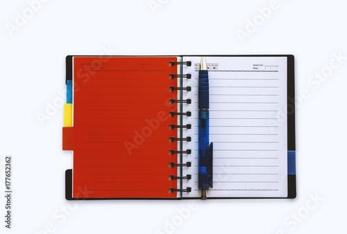 Opened diary notebook