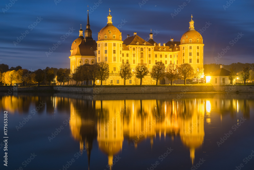 Moritzburg Castle ,night photography
