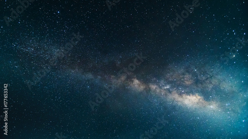 Clearly milky way on night sky