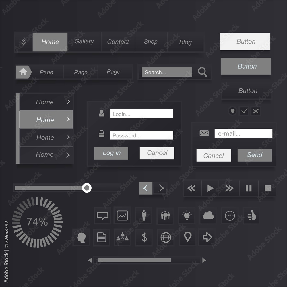 Obraz premium Interface gray 