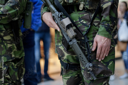 Armed romanian soldiers