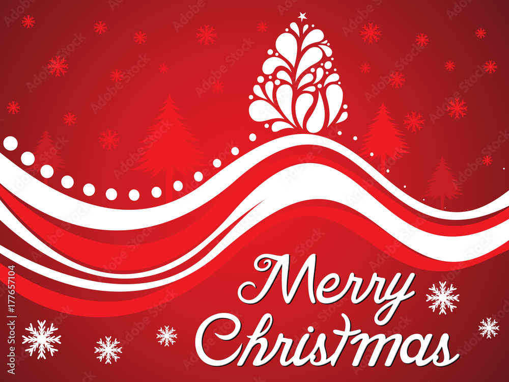 abstract artistic red christmas background