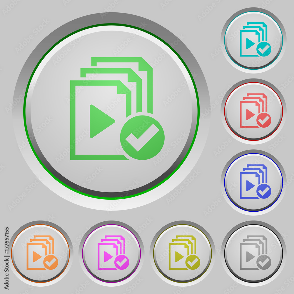 Playlist done push buttons Playlist done push buttons