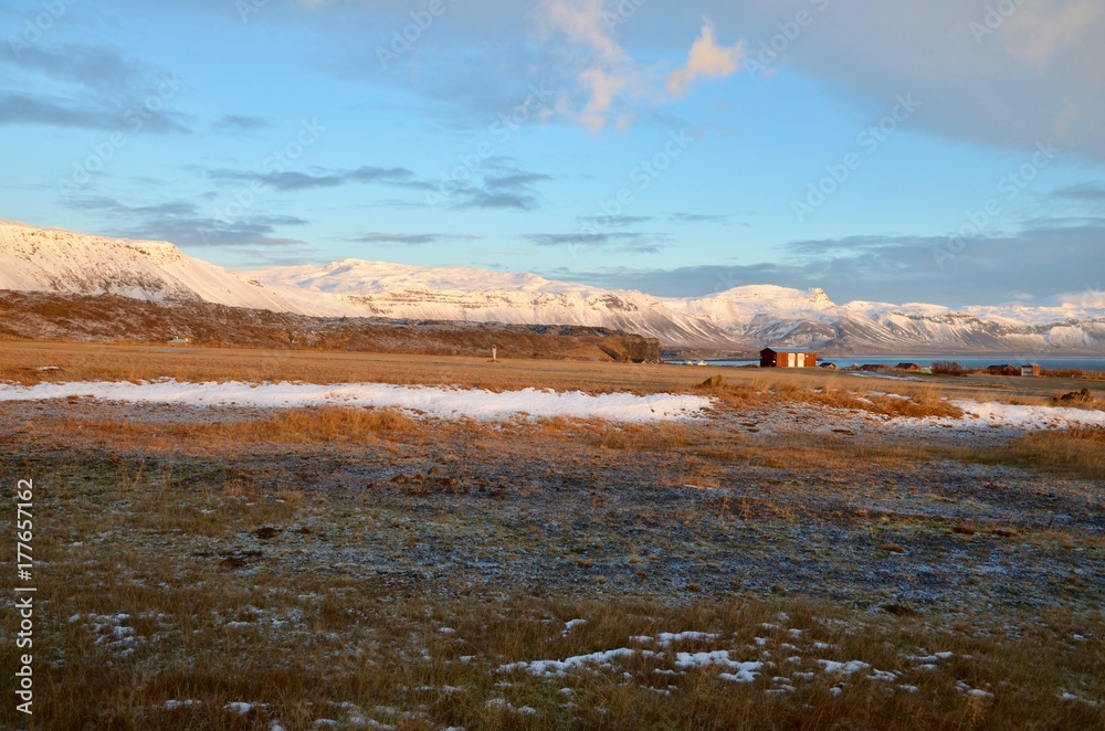 アイスランド　スナイフェルスネス半島　国立公園　氷河　冬 iceland island winter snaefellsnes peninsula national park arnarstapi jokull glacier