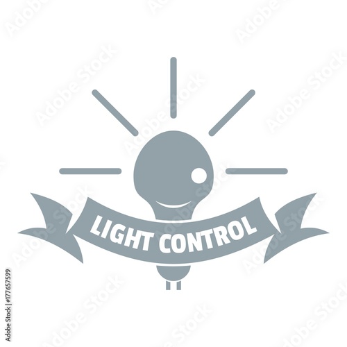 Light control logo, simple gray style
