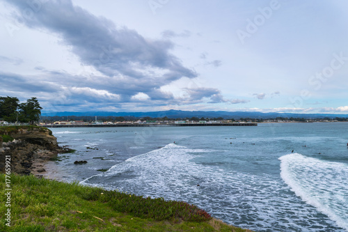 Cliefs and Shoreline in Santa Cruz, California, USA
