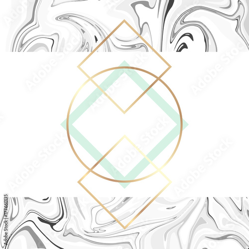 Minimalist marble texture. Vector trendy geometric posters.