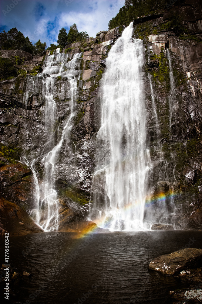 Obraz premium Natural waterfalls near Stavanger in Norway #1