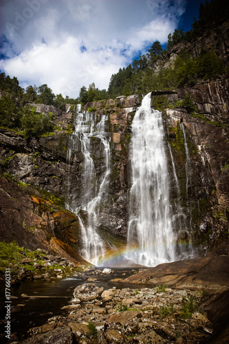 Natural waterfalls near Stavanger in Norway  2