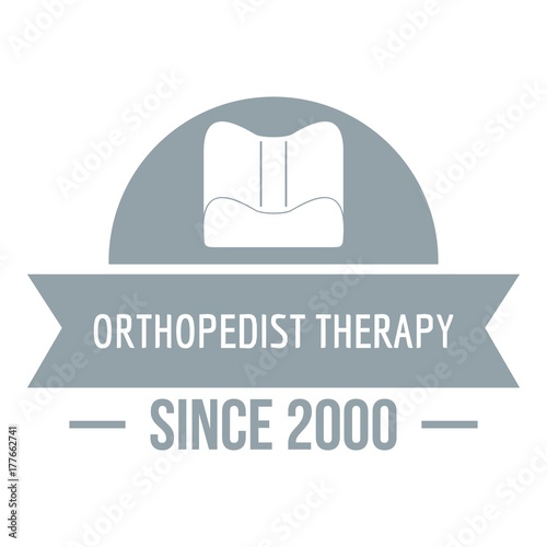 Orthopedic therapy logo, simple gray style