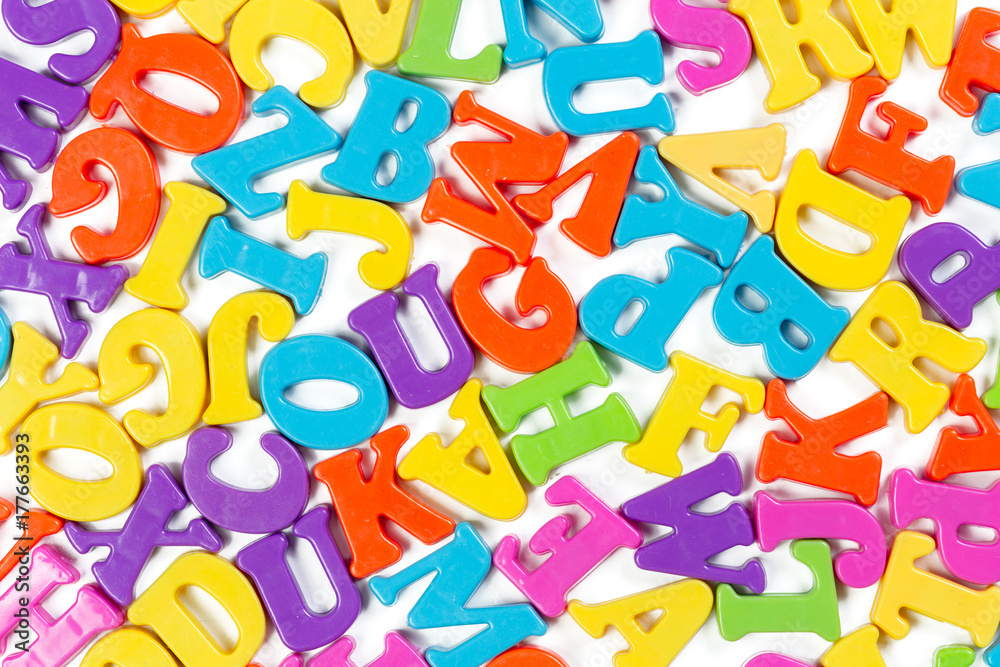 Fototapeta premium colorful toy alphabet letters